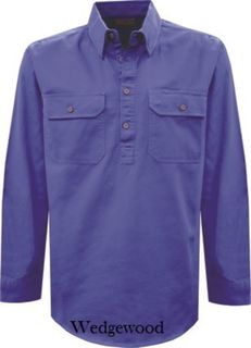 TC Heavy Drill Half Placket Shirt