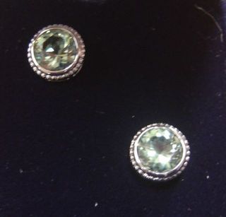 Montana Beaded Bezel Mint Earrings