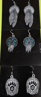 Western Express Pewter Earrings