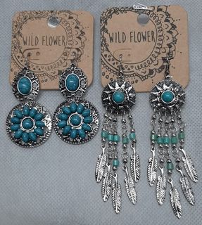 Wild Flower Turquoise Earrings