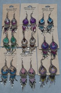 Western Express Hand Threaded Earrings - Dangles
