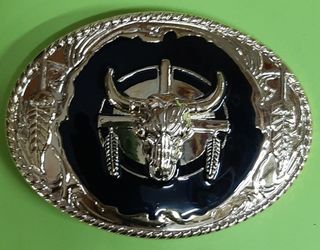 Gold Buffalo Skull/Black