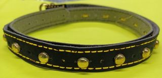 Felt Band with Gold Beads & Stitching