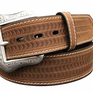 Roper Small White Stitch Belt