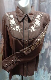 Scully Western Floral Embroidered Shirt