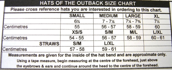 The Game Headwear Size Chart