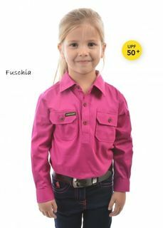 Hard Slog Kids Half Placket Light Cotton Shirt