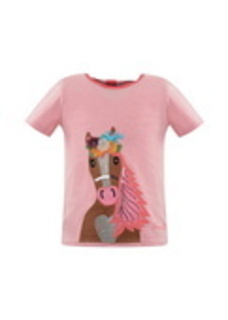 TC Girls Applique Horse S/S Top