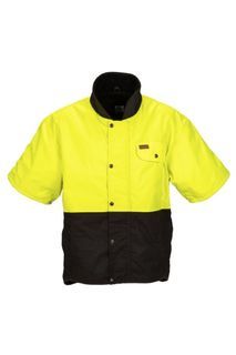 Outback Hi - Vis Sleeved Oilskin Vest