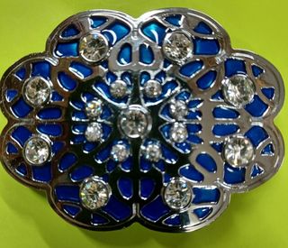 Silver Bling/ Blue Background