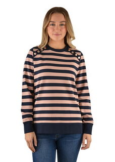 TC Horsham Button Crew Neck Top