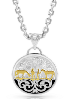 Montana Between Friends Silver Concho Necklace