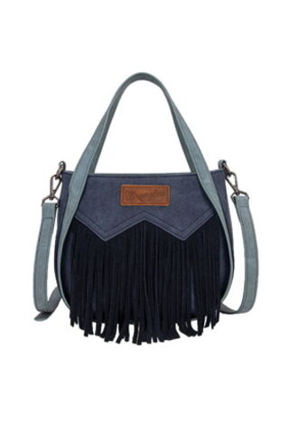Wrangler Two Tone Fringe Bag Navy