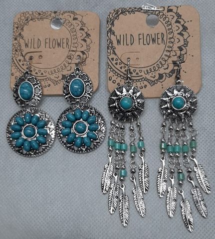 Wild Flower Turquoise Earrings