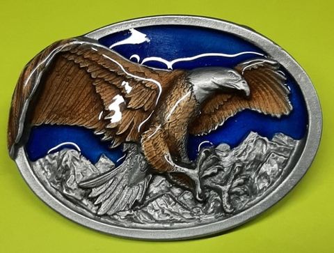 Gold Eagle/Blue Sky Background