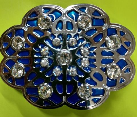 Silver Bling/ Blue Background