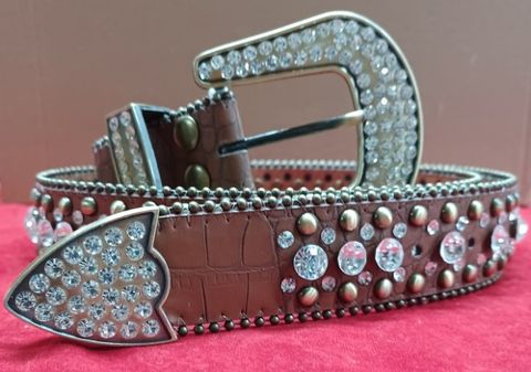 Western Bling Brass Stud Belt