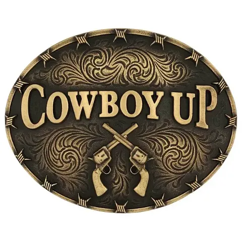 Cowboy Up Attitude Buckle